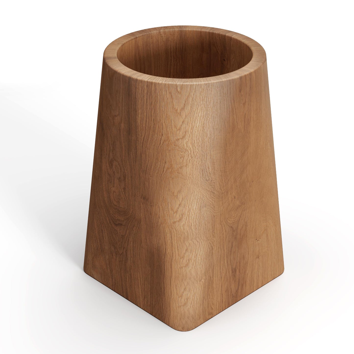 Ahonnpely Wooden Pen Holder for Desk - Pencil Cup for Office School Supplies Storage, Natural Wooden pencil cup for students