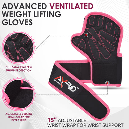 AYRO Workout Gloves for Men & Women – Gym Gloves for Men, Weight Lifting Gloves, with Wrist Support, Breathable Palm Padding, Non-Slip Grip – Ideal for Gym, Fitness, Cross Training, Cycling Gloves