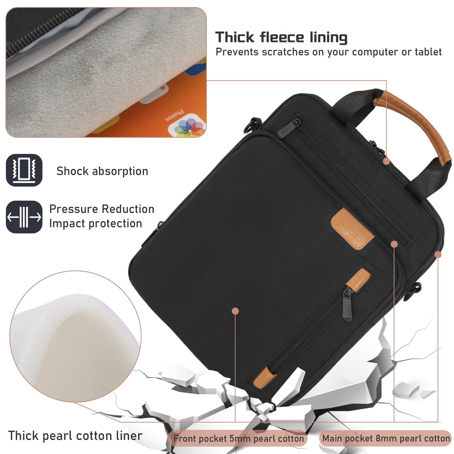 15 inch Laptop Sleeve Bag,Padded Protective Travel Carrying Case for New 15"/15.3" MacBook Air M5 M4 M3 M2 2026-2023,Dell XPS 15 Plus,15 Inch Surface Laptop 7/6/5/4/3,Galaxy Tab S9 Utra 14.6"
