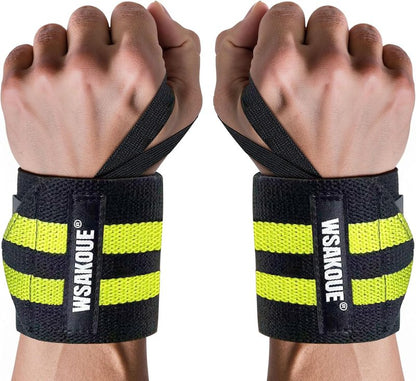 Weightlifting Wrist Wraps - 18" Professional Support with Heavy-Duty Thumb Loop | Adjustable Gym Straps for Men & Women
