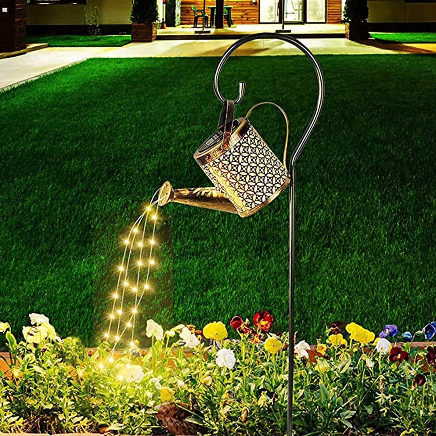 Solar Watering Can Lights, LED Lantern Outdoor Light, Hanging Waterproof Outdoor Shower Garden Lights,Solar Lanterns for The Garden Pathway Yard Lawn Patio Landscape Decor (with Bracket)