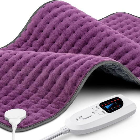 XXXL Heating Pad for Back Pain Relief, Heated Pad for Neck/Shoulders/Legs/Knees/Feet/Cramps, 6 Heat Settings Auto-Off, Heat Pads for Women, Birthday Mothers Day Gifts for Mom Wife Grandma Her, 17"x33"