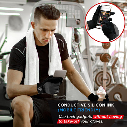 RDX Weight Lifting Gloves Gym Workout, Full Finger Touch Screen, Breathable Anti Slip Padded Palm Protection, Fitness Strength Training Powerlifting HIIT WOD Exercise, Men Women Home Gym Cycling