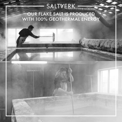 Saltverk Flaky Sea Salt - Gourmet, Icelandic, Hand Harvested and Sustainably Made - 3.17 Oz Jar