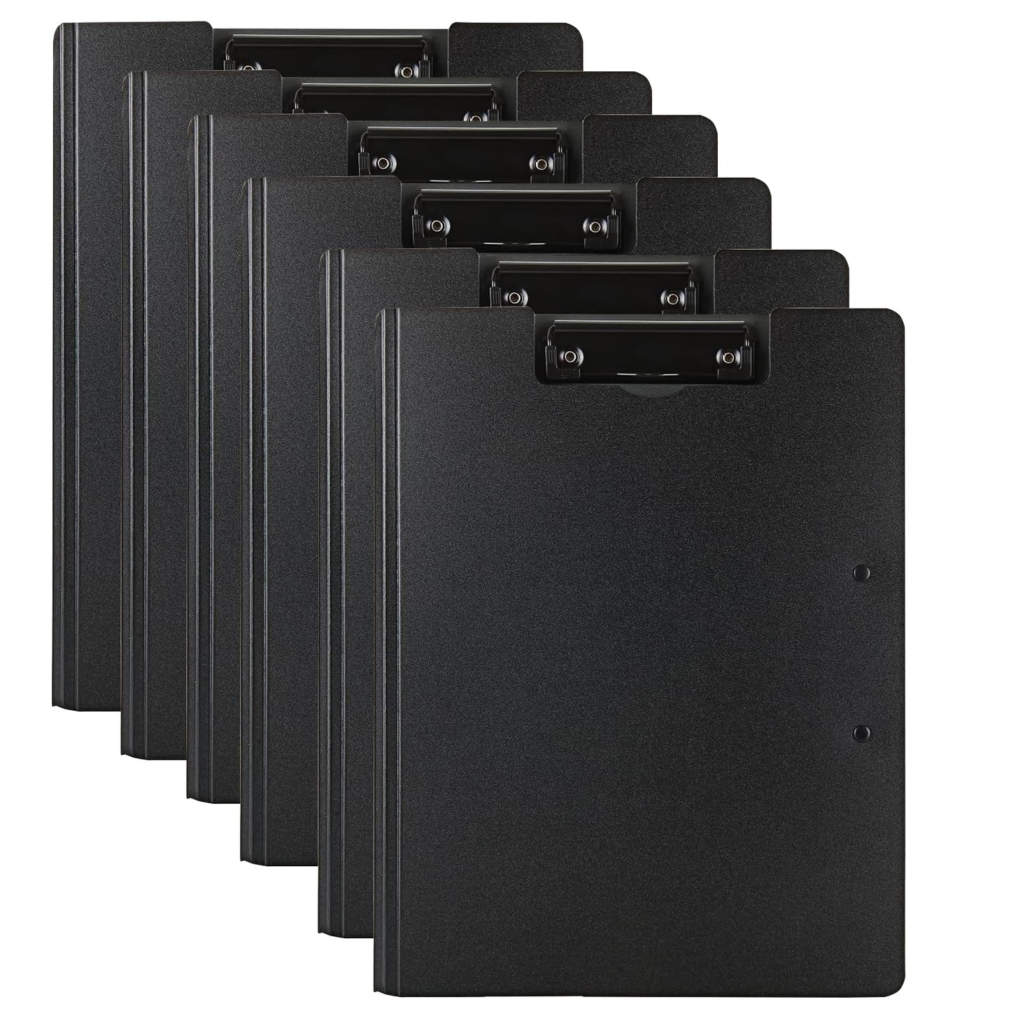 Clipboard Folder, 6 Pack A4 Foldable Clipboards File Folder Flip Writing Pad for Memo Form Document & School Office Work - Black