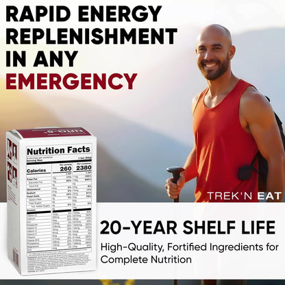 Katadyn NRG-5 Emergency Food Ration 500g Pack of 1 (9 Bars) Ready to Eat 2380 kcal, Vegan, Lactose-Free, GMO-Free | Long-Term Survival, Emergency Preparedness and Outdoor Adventure Food Bar
