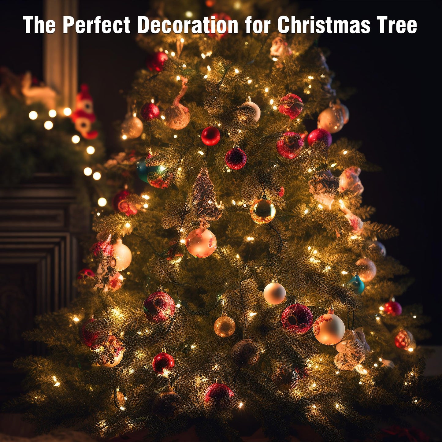 ASENEK Connectable Christmas String Lights 66FT 200 LED 8 Modes with Timer Decorative String Lights for Xmas Tree Patio Party Warm White