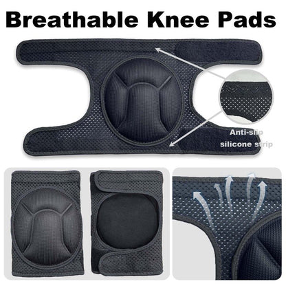 JYBTAA Knee Pads for Men Women Work, Gardening Kneeling Pad for Cleaning Floors, Cushion Kneepads for Flooring Crawling Painting Weeding, Concrete Kneepads for Adult and Elderly, Black M (1 pair)