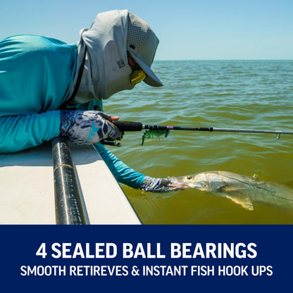 Penn Pursuit V Travel Spinning Reel 7' 3-PieceFishing Rod Combo, Graphite Composite Rod Blank Construction, EVA Handles