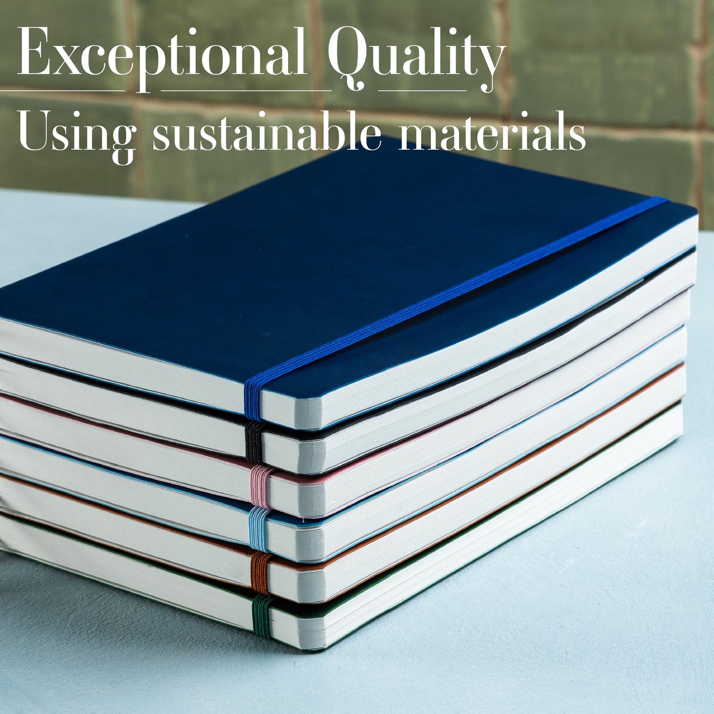 Softcover Ruled Journal with Thick 80 gsm Lined Cream Paper A5 size (8.3 inches x 5.4 inches) - Daily Writing Notebook for Travel, School and Office Use - Diary for Women and Men - French Blue