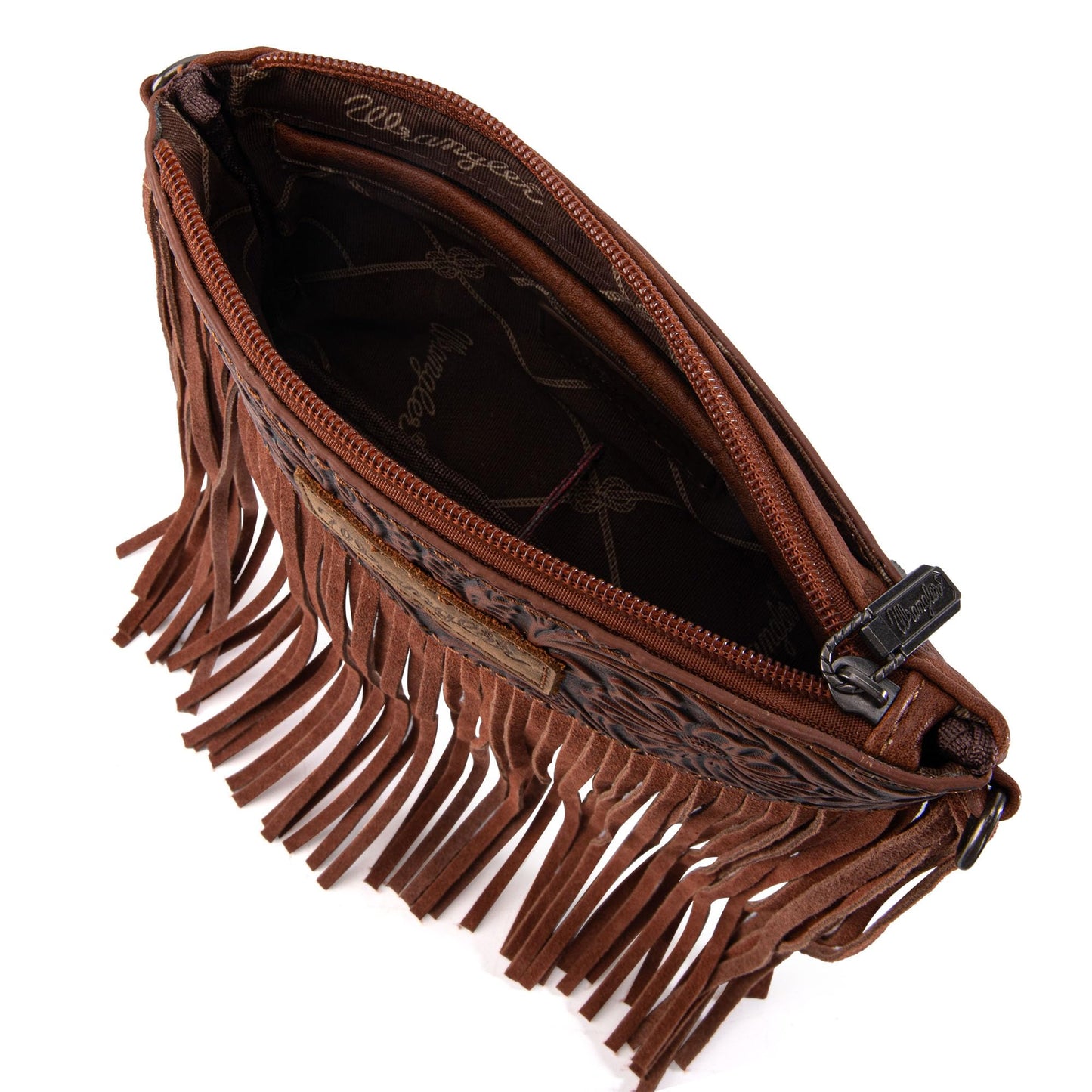 Wrangler Clutch Wristlet Fringe Purse Western Crossbody Bags for Women WG63-181BR