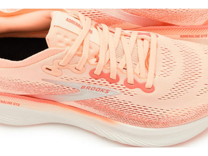 Brooks Women’s Adrenaline GTS 25 Supportive Running & Walking Shoe - Peach Echo/Coconut - 12 Medium
