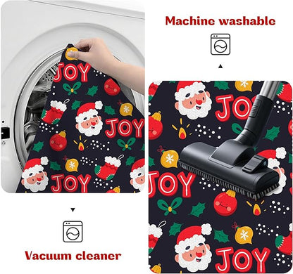 2' X 3' Christmas Rug Santa Claus Area Rugs Washable for Entryway Bedroom Nursery Dorm Laundry Xmas Door Mat for Kids Girls Boys Merry Christmas Indoor Doormat