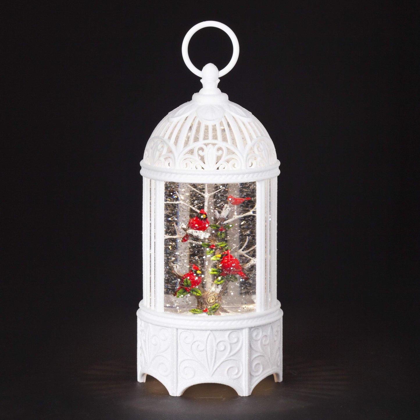 Roman 133349 Led Swirl Birdcage Christmas Cardinal, 10.2 inch, Multicolor