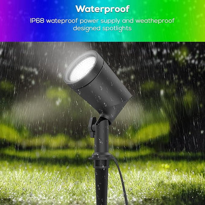 ZYAN 16 Pack Smart Landscape Lights, Color Changing, Compatible with Alexa（2 * 8 Pack）