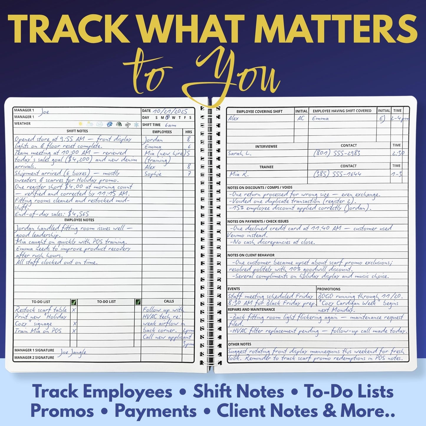 Manager’s 90-Day Planning Journal by Field Equipt – Professional Project Organizer for Work with Daily Activity Logs & Goal Setting – Durable, Spill-Proof Cover for Office & Field Management
