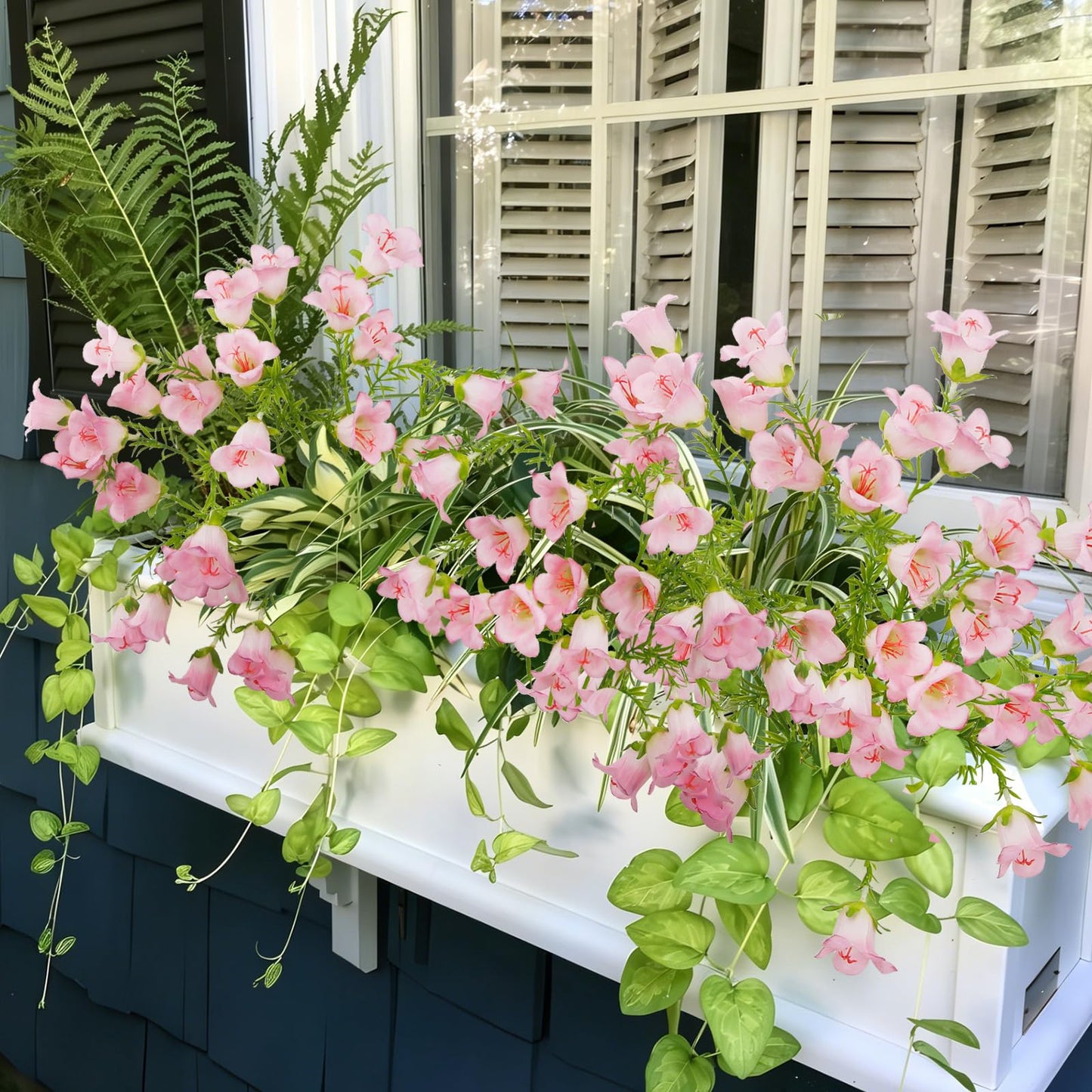 RSSGID 6 Pcs Artificial Flowers Lily of the Valley 26.8 Inch Long Stem Light Pink Faux Bell Flowers Realistic Campanula Spring Summer for Tall Vase Home Decor Wedding Centerpiece Garden Party Balcony