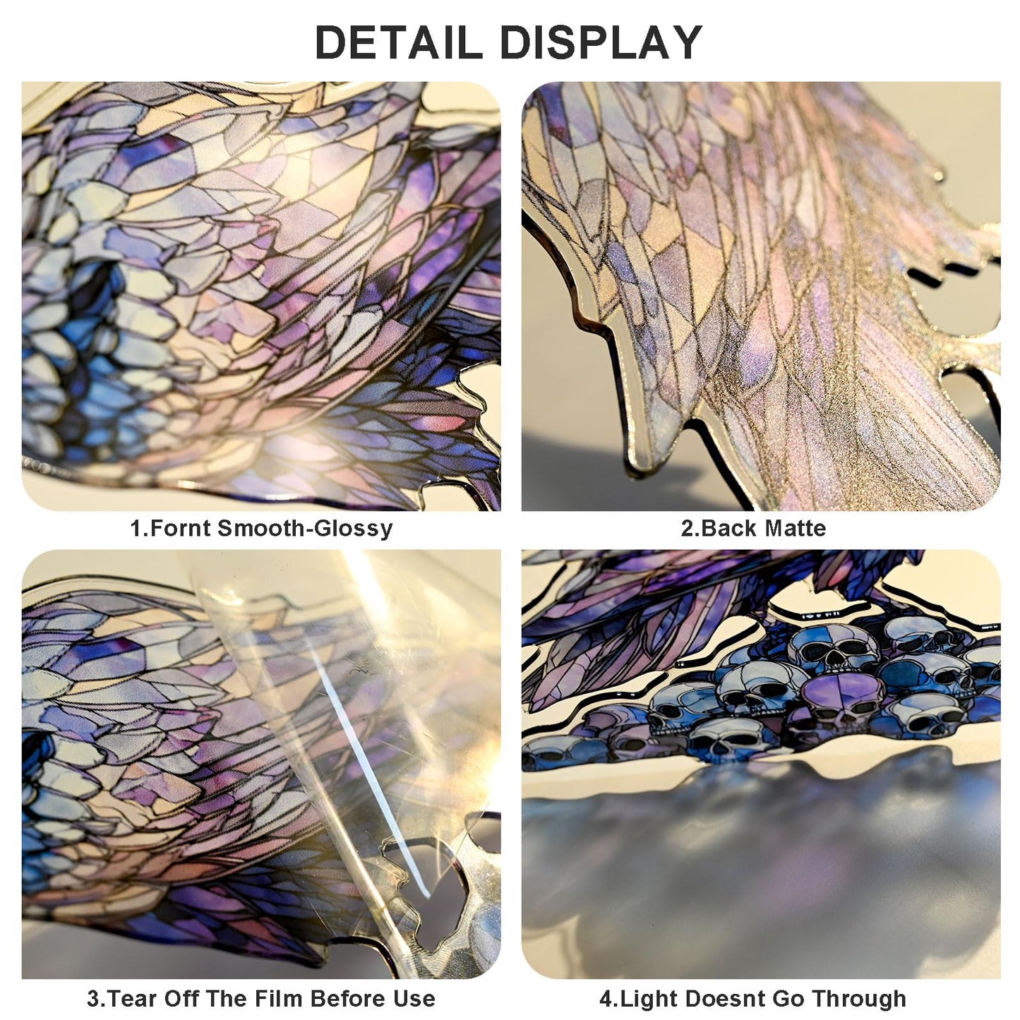Halloween Ornament Acrylic Suncatcher Window Hanging Wall Decor for Indoor Outdoor Doors Home