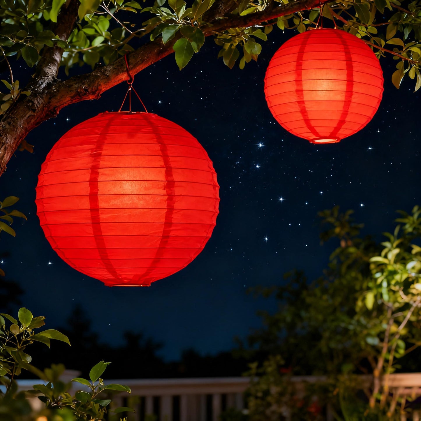 25 Pack Paper Lanterns, Sizes of 4", 6", 8", 10", 12", Hanging Lanterns Decorations Ball Lanterns for Home Decoration, Birthday Party and Wedding Decorations (Red)