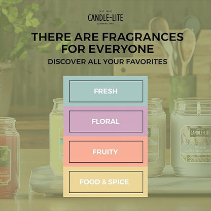 Candle-lite Scented Candles, Sunlit Mandarin Berry, 18 oz Jar, Proudly Poured in The USA, Aromatherapy Candle, Single-Wick with 110 Hours of Burn Time, Perfect for Creating a Refreshing Ambiance