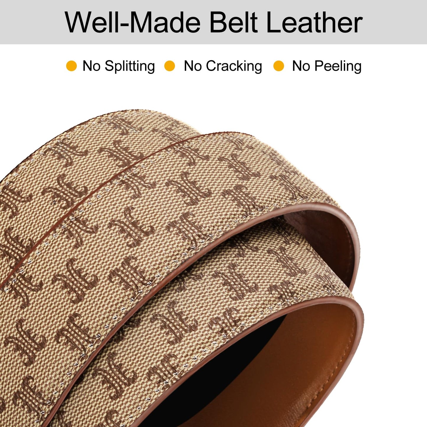 ITIEZY Ratchet Belts for Men - Leather Click Belt for Casual Dress 1 3/8", Mens Adjustable Belt Trim to Fit