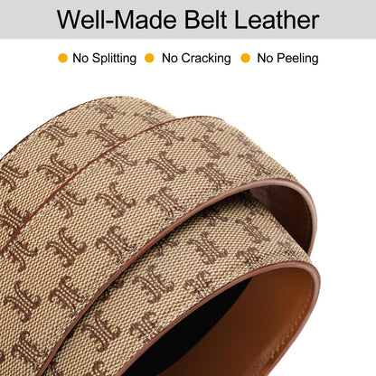 ITIEZY Ratchet Belts for Men - Leather Click Belt for Casual Dress 1 3/8", Mens Adjustable Belt Trim to Fit