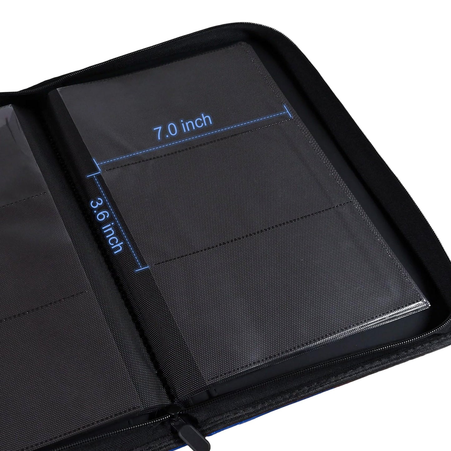 Cash Album with 180 Pockets – WITHYU Ringless Banknote Collection Album with Clear Non-PVC Sleeves for Storing Banknotes, Bills, Tickets, and Collectibles (Deep Blue)