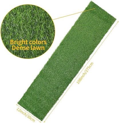 Aneco 12 x 108 Inch Artificial Grass Table Runners Carpet Roll Synthetic Grass Table Runner Grass Tabletop Decoration for Spring Fall Summer Holiday, Baby Shower, Wedding, Birthday, Banquet