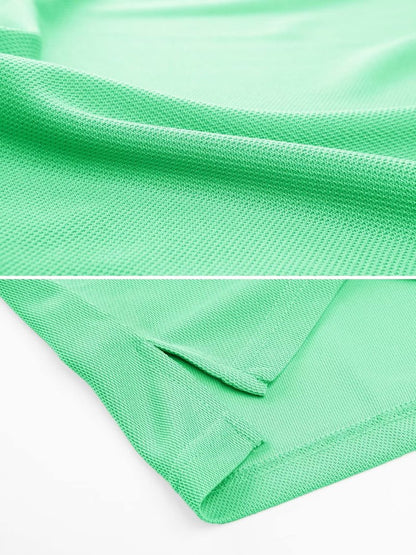 MAGCOMSEN Golf Polo for Men Short Sleeve T Shirts Work Shirts Lightweight Shirts Quick Dry Shirts Mint Green L