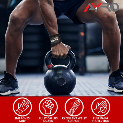 AYRO Workout Gloves for Men & Women – Gym Gloves for Men, Weight Lifting Gloves, with Wrist Support, Breathable Palm Padding, Non-Slip Grip – Ideal for Gym, Fitness, Cross Training, Cycling Gloves