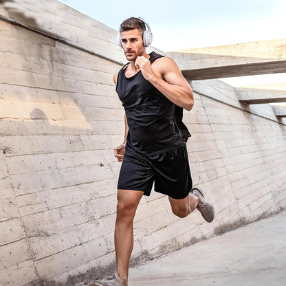 Profectors Men's Athletic Shorts with Pockets and Elastic Waistband Quick Dry Activewear Workout Shorts for Men