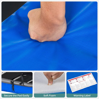 SONGMICS Replacement Trampoline Safety Pad Mat, 12 ft (144 Inches) Spring Cover, UV-Resistant, Tear-Resistant Edge Protection, Standard Size, Cobalt Blue USTP12FT