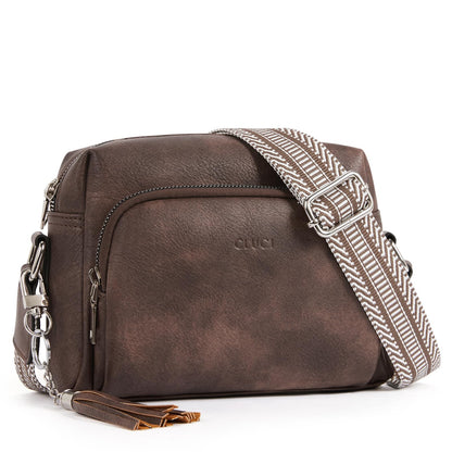 CLUCI Crossbody Bags for Women Trendy, Vegan Leather Shoulder Handbags，Purses for Women with Adjustable Wide Strap