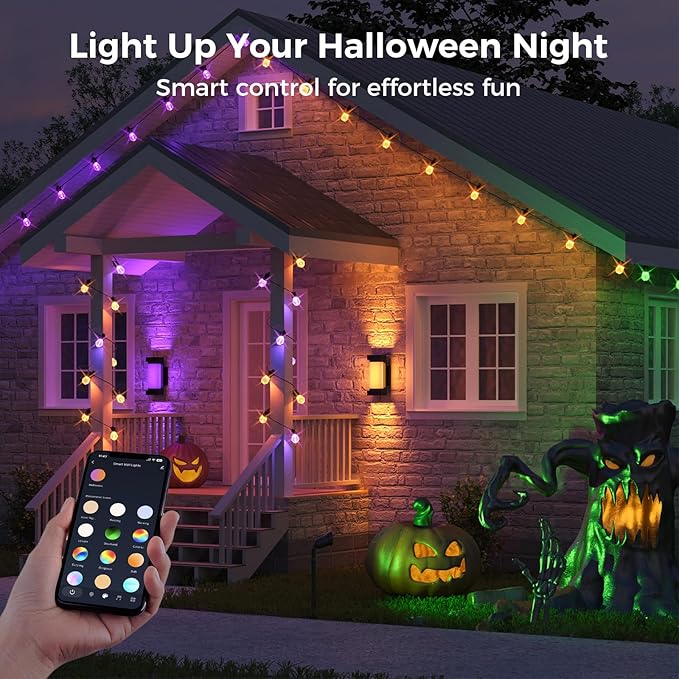 XMCOSY+ Outdoor Wall Lights, 2100LM Smart LED Porch Lights Outdoor, RGBCW Exterior Lighting Sconce, Wi-Fi Control, Compatible with Alexa, IP65 Waterproof, 2 Pack