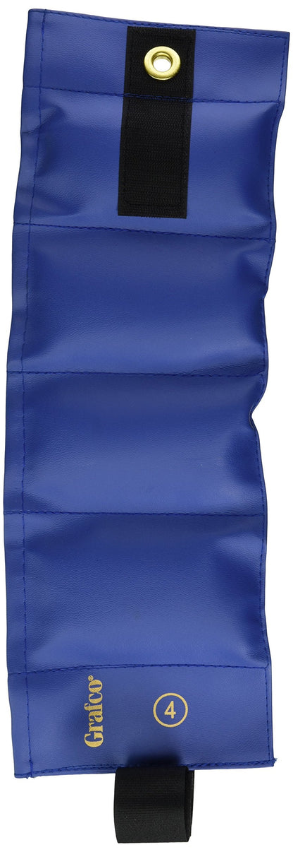 Graham-Field Exercise Weight, 4 lbs (1.81 kg), Wrist and Ankle Adjustable Workout Weights, Blue, 1897