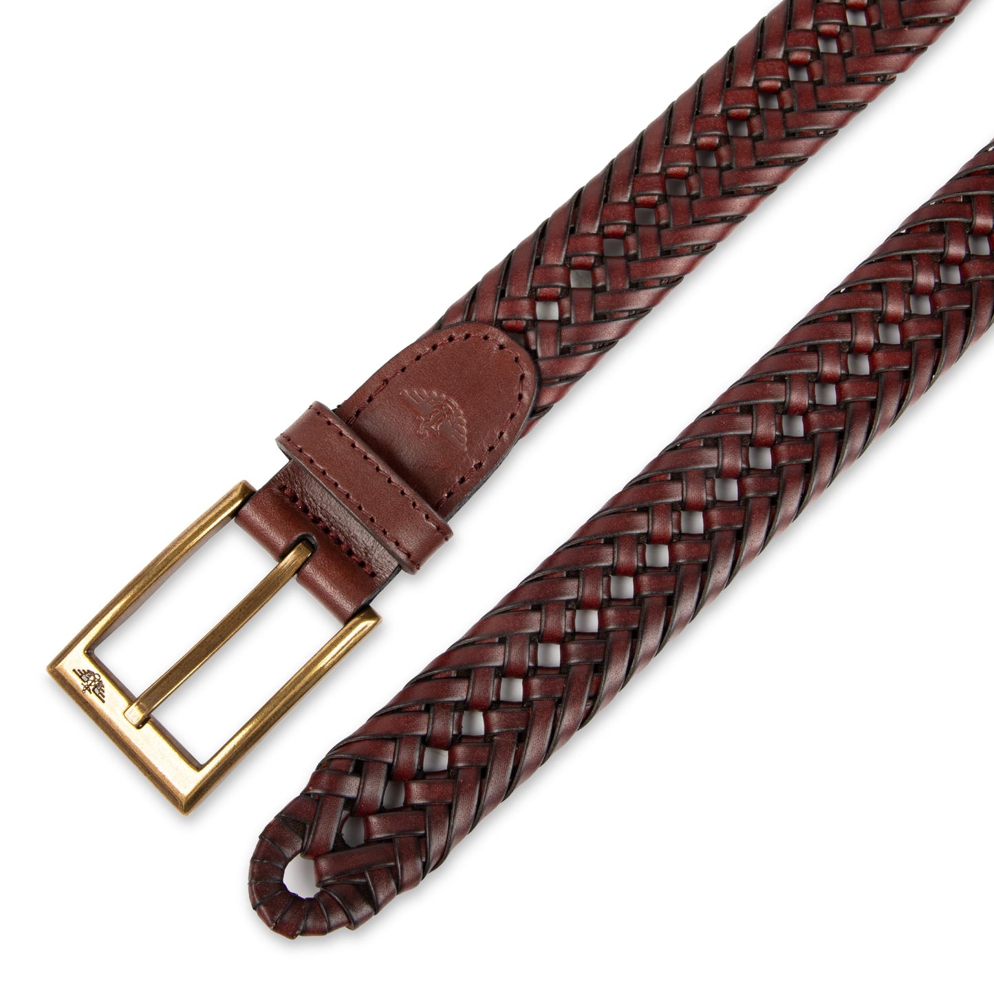 Dockers Men's Leather Braided Casual and Dress Belt,Brown,32