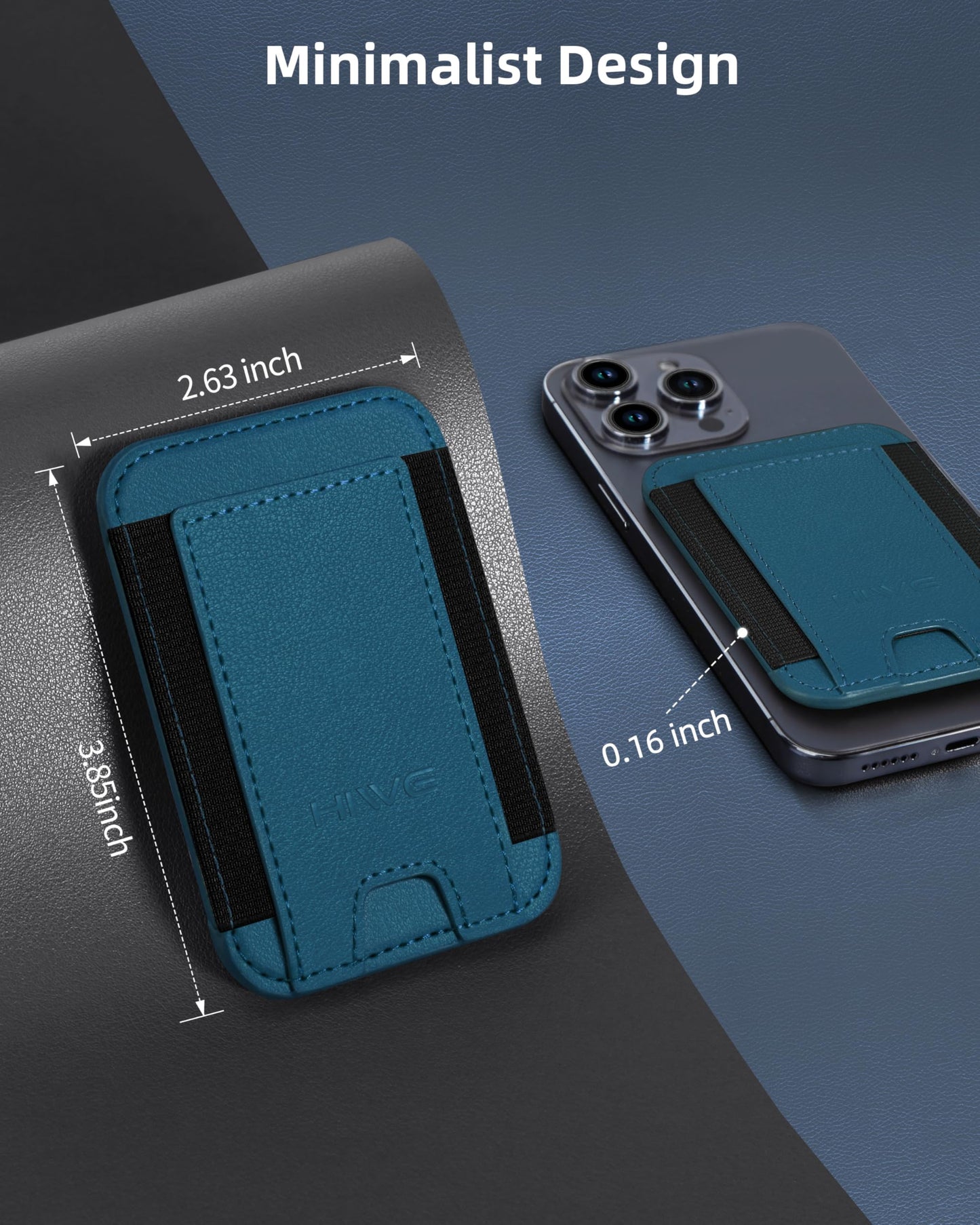 HiWe for MagSafe Wallet: 7-Card Holder, RFID Blocking, Strong Magnet for iPhone 12-17 Series, Slim, 1 Slot
