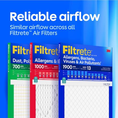 Filtrete 16x25x1 Air Filter, MERV 11, MPR 1000, Allergens & Pet Dander, 3-Month AC and Furnace Filters, Cleaner Air, Reliable Airflow, 2 HVAC Filters (Actual Size 15.68 x 24.68 x 0.81 in)