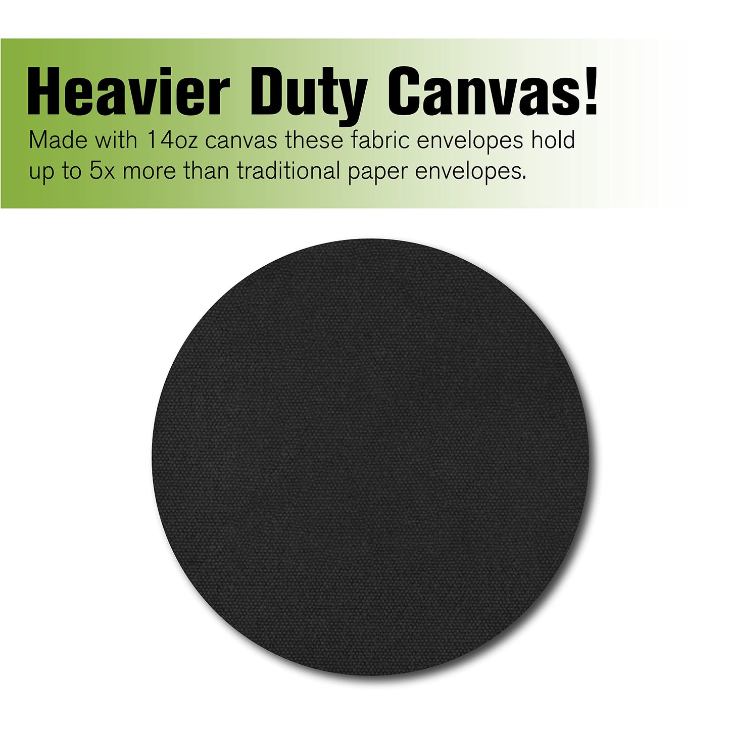 BankSupplies Canvas Interoffice Mailer, 14 oz. - 14W x 11H - Black - Transit Bag - Large Zipper Bag with Grommet - Use with Padlock or Zip Tie for Security - Interoffice Mail Bag