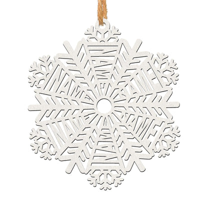 Personalized Planet Snowflake Christmas Tree Ornament with Custom Name Cut on White Wood | Christmas Holiday Décor | Ready to Hang