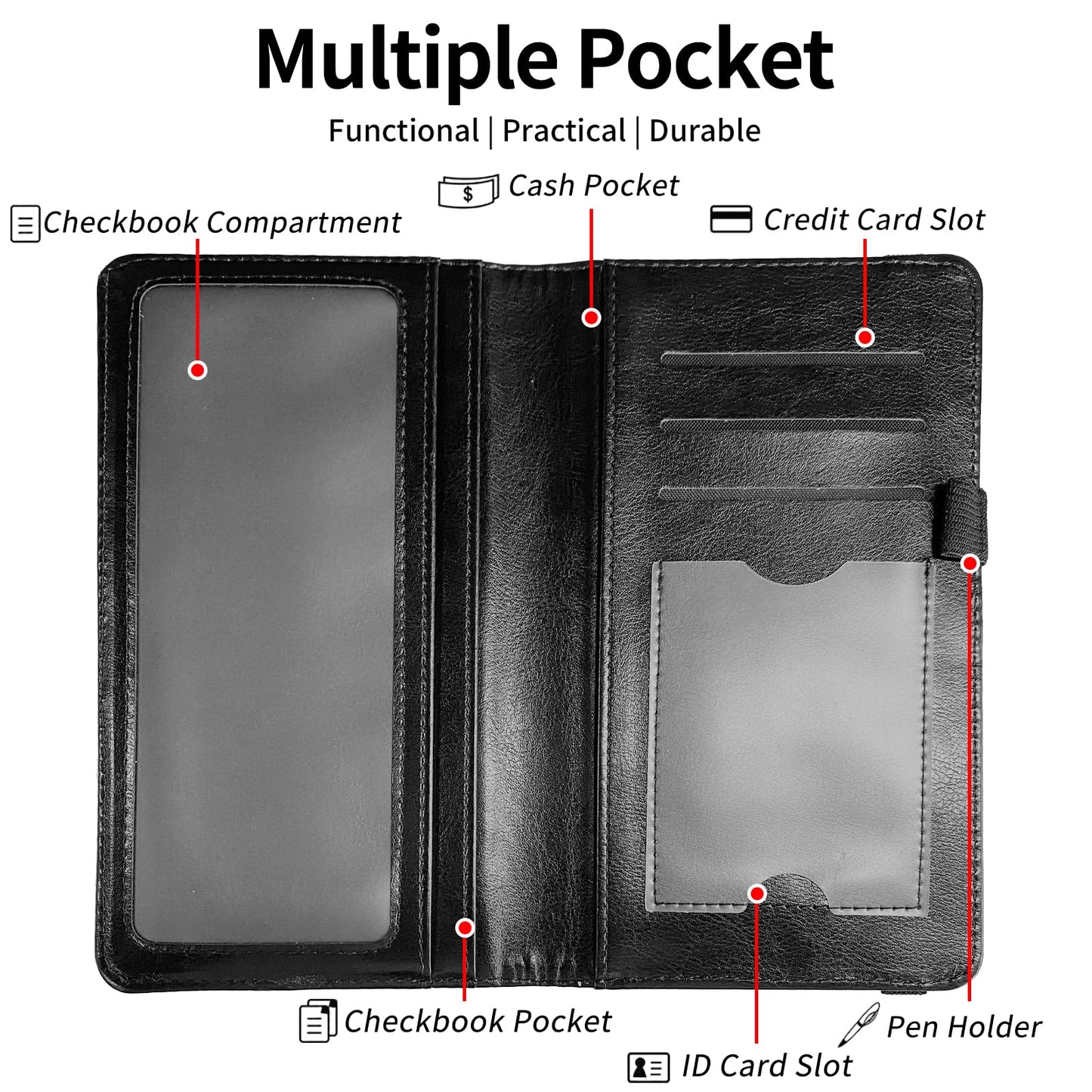 WZCJDHMJ Leather Checkbook Covers for Personal Checkbook Check book Holder Cover Wallets for Women Men,RFID-Blocking Slim Checkbook Cover for Duplicate Checks with Elastic Strap,Colorful Owl