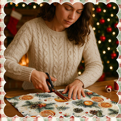 FuWeave 60 Pcs 10 x 10 Inch Vintage Christmas Quilting Fabric Christmas Fat Squares Patchwork Precut Gingerbread Man Santa Snowman Fabric Bundles for Xmas Winter Quilting Crafting DIY Craft Sewing