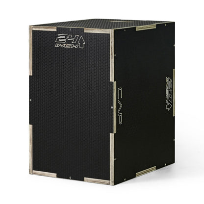 CAP Barbell 3-in-1 Rubber Textured Plyometric Box 24in x 20in x 16 in
