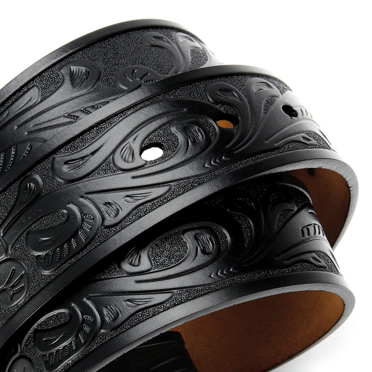 CHAOREN Western Belts for Men without Buckle - Cowboy Belt 1.5" Full Grain Leather Belt for Jeans - One Solid Piece Leather