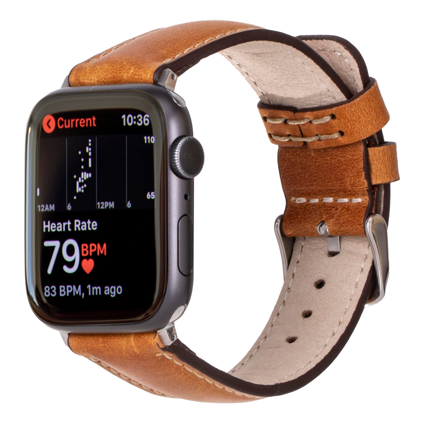 HARDISTON Watch Bands Compatible with Apple 45mm for men & women, Handmade Genuine Leather, Compatible with iWatch Series 11 10 9 8 7 6 5 4 3 2 1 SE Ultra, Medium/Band-Amber