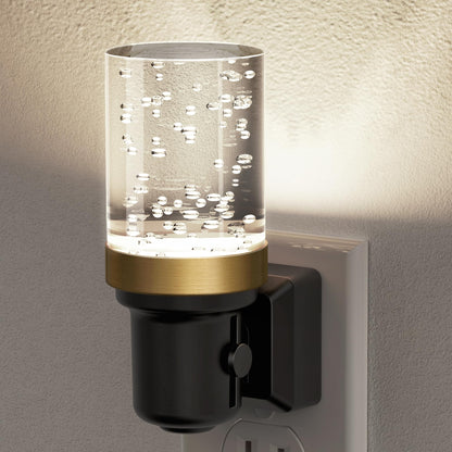 JandCase LED Night Light, Dimmable Night Lights Plug into Wall, Modern Nightlight with Auto On Off Light Sensor, 3000K Soft White Night Light 0-100LM Brightness for Bathroom Hallway Bedroom Decor