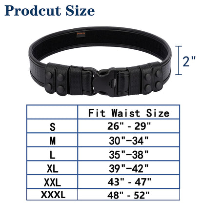 Dotacty Basketweave Duty Belts Police Law Enforcement Sheriff Security Work 2" Outer Belt w/Loop Liner Tri-Release Buckle 4 Keepers M