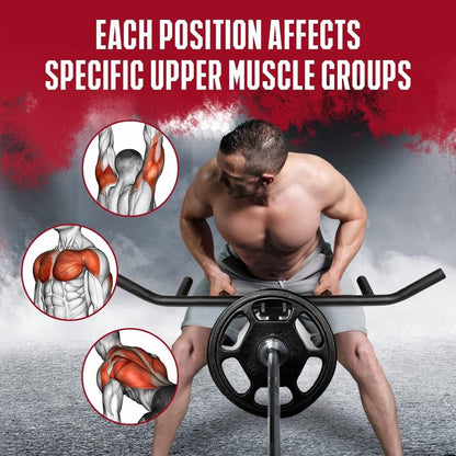 Yes4All 550lbs Multi Grip Rowing Handle, T Row Attachment for Muscle Training - Premium Steel 1 inch & 2 inch Bar Compatibility, Any Height Fit, Superior Grip