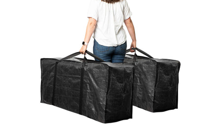 BAG-THAT! 68.5 GAL 2 Pack XXL Jumbo Extra Large Heavy Duty Stronger Handles Storage Bags Moving Totes Zippered Reusable Wrap Around Handle Storage Totes