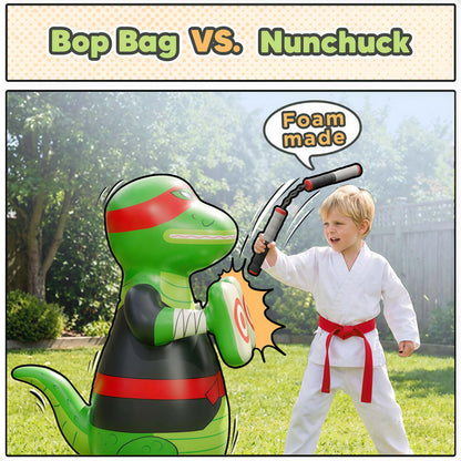 iPlay, iLearn Inflatable Punching Bag for Kids, Toddler 49" Blow up Boxing Bop Bag Toys, Training Bopper W/Ball Toss Game, Indoor Outdoor Fun Sports Activity, Birthday Gift 3 4 5 6 7 8-12 Yr Child Boy